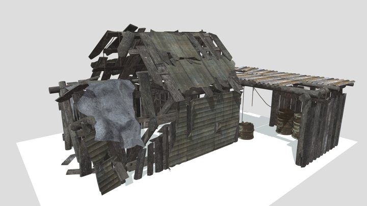 Old Destroyed Building (part2) 3D Model