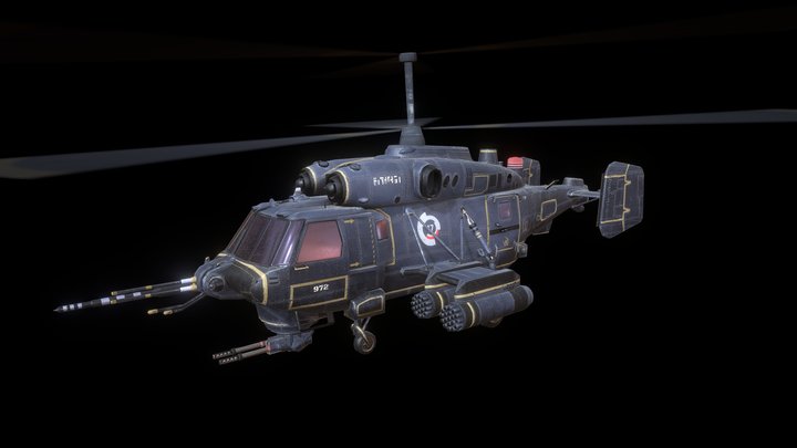 Ka-29 Combine Helicopter (HL 2: RTB:R Mod) 3D Model