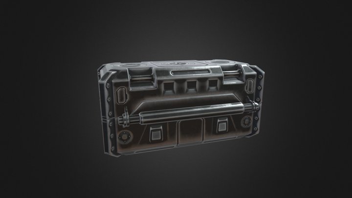 Scifi Weapon Crate 3D Model
