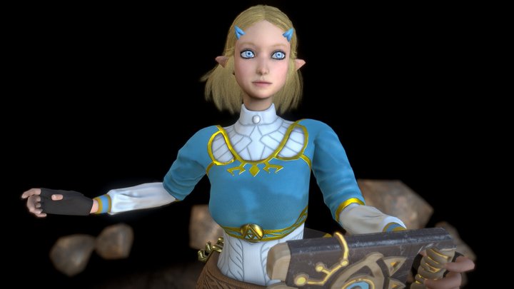 Princess Zelda (Zelda tears of the kingdom) 3D Model