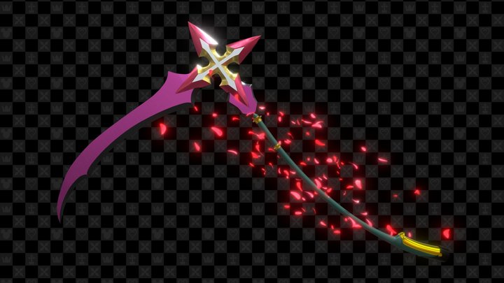 Marluxia's Graceful Dahlia scythe Kingdom Hearts 3D Model