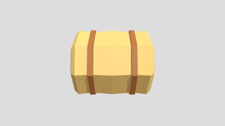 Low Poly Hay Bale 3D Model