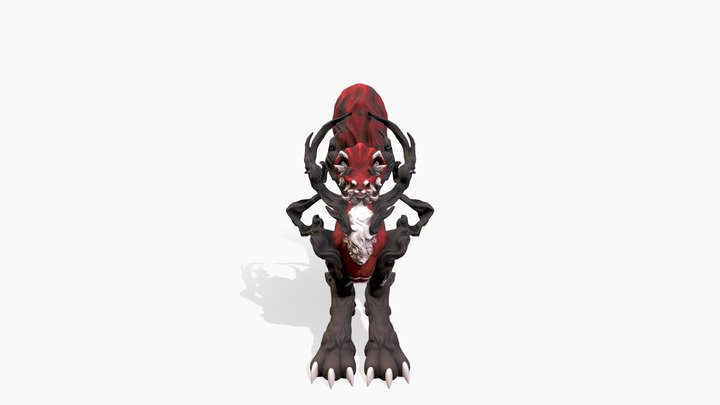 Pandadragon low poly 3D Model