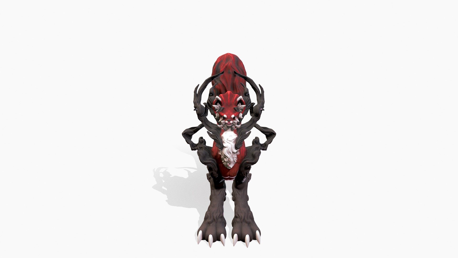 Pandadragon low poly