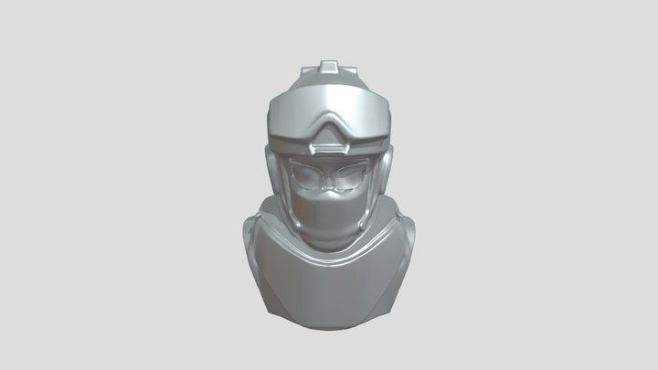 tactical masked soldier headshot 3D Model