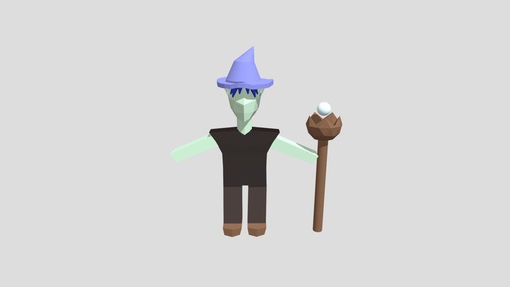 Dark Elf Wizard 3D Model