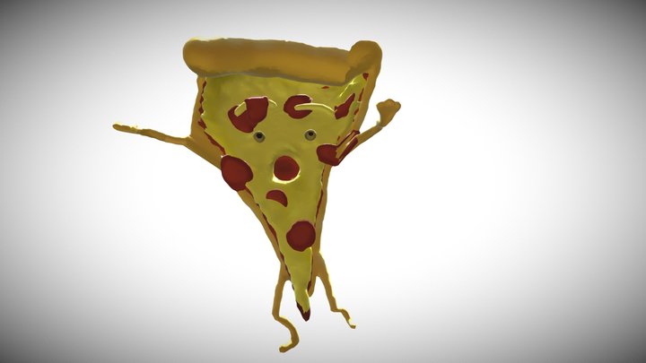 Comic Pizza 3D Model