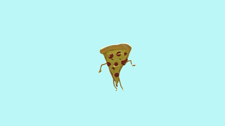 Comic Pizza 3D Model