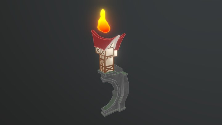 Magic Fire Tower 3D Model