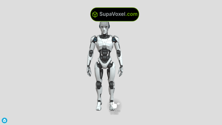 White Android Robot - ModelAI3D vs SupaVoxel