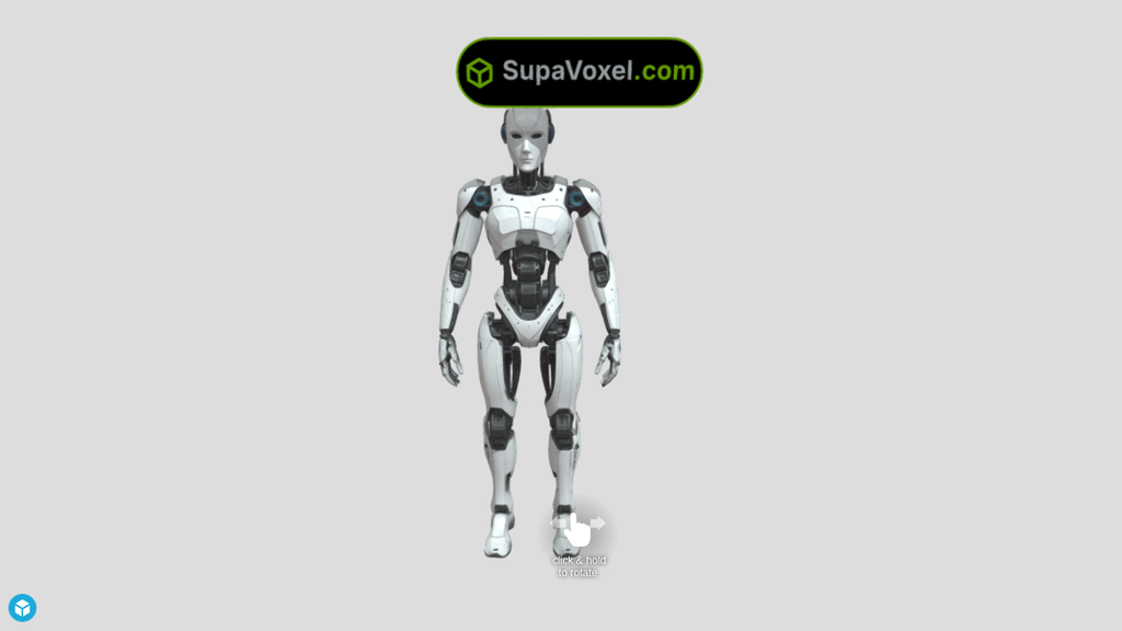 White Android Robot - ModelAI3D vs SupaVoxel - Download Free 3D model ...