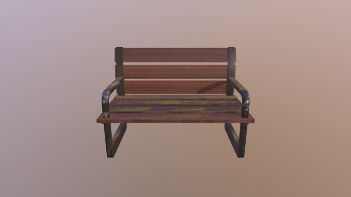Bench Project Textured 3D Model