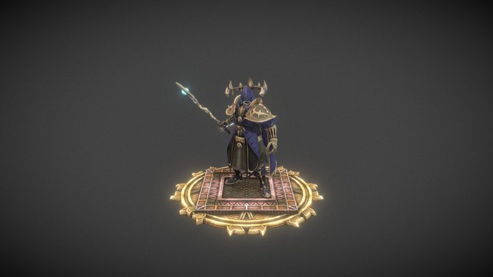 02_Mysterious Wizard 3D Model