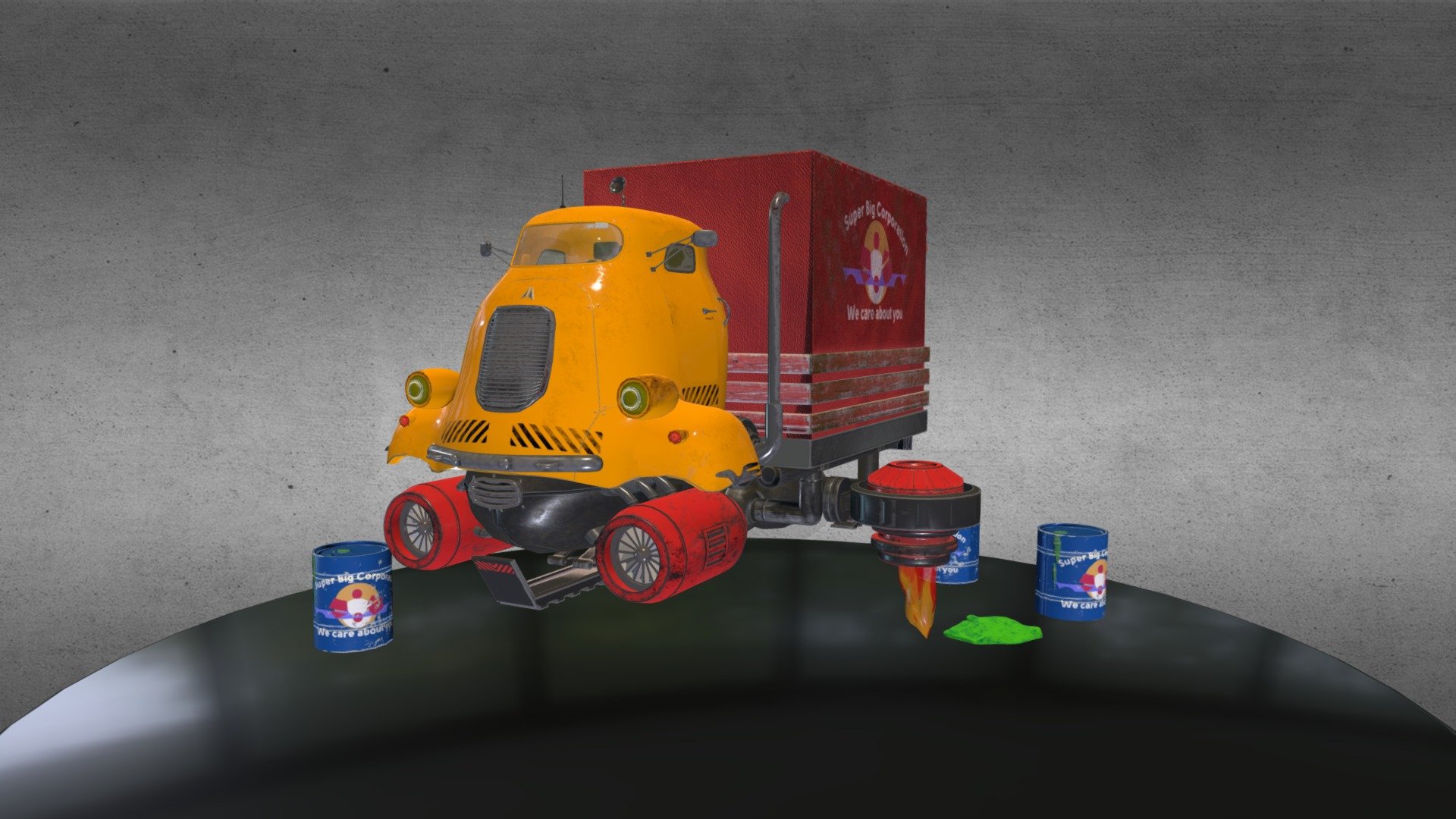 Corporate fly jet truck