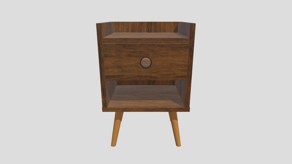 Retro Bedside Table One Drawer