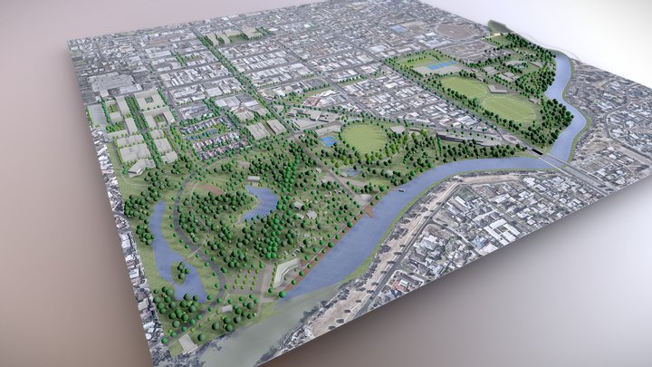 Sketchfab_Horsham Riverfront 3D Model