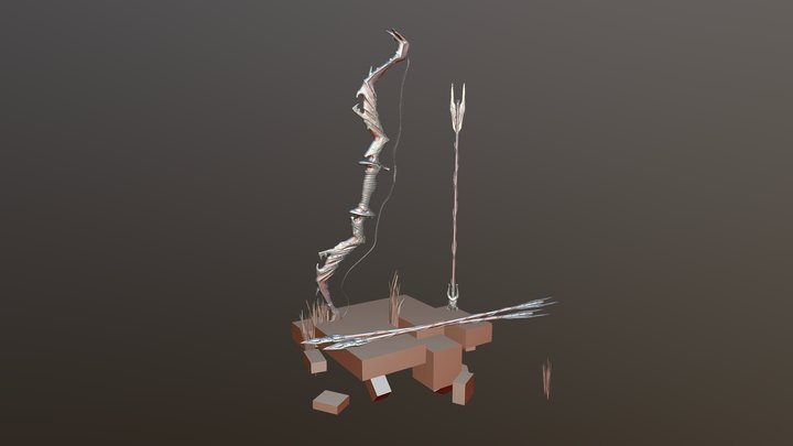 Skyrim draugr bow 3D Model