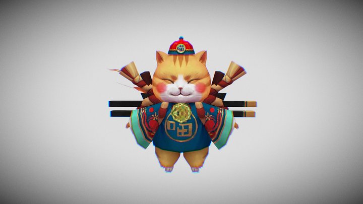 Lowpoly cat NPC – Modello 3D gratuito STL