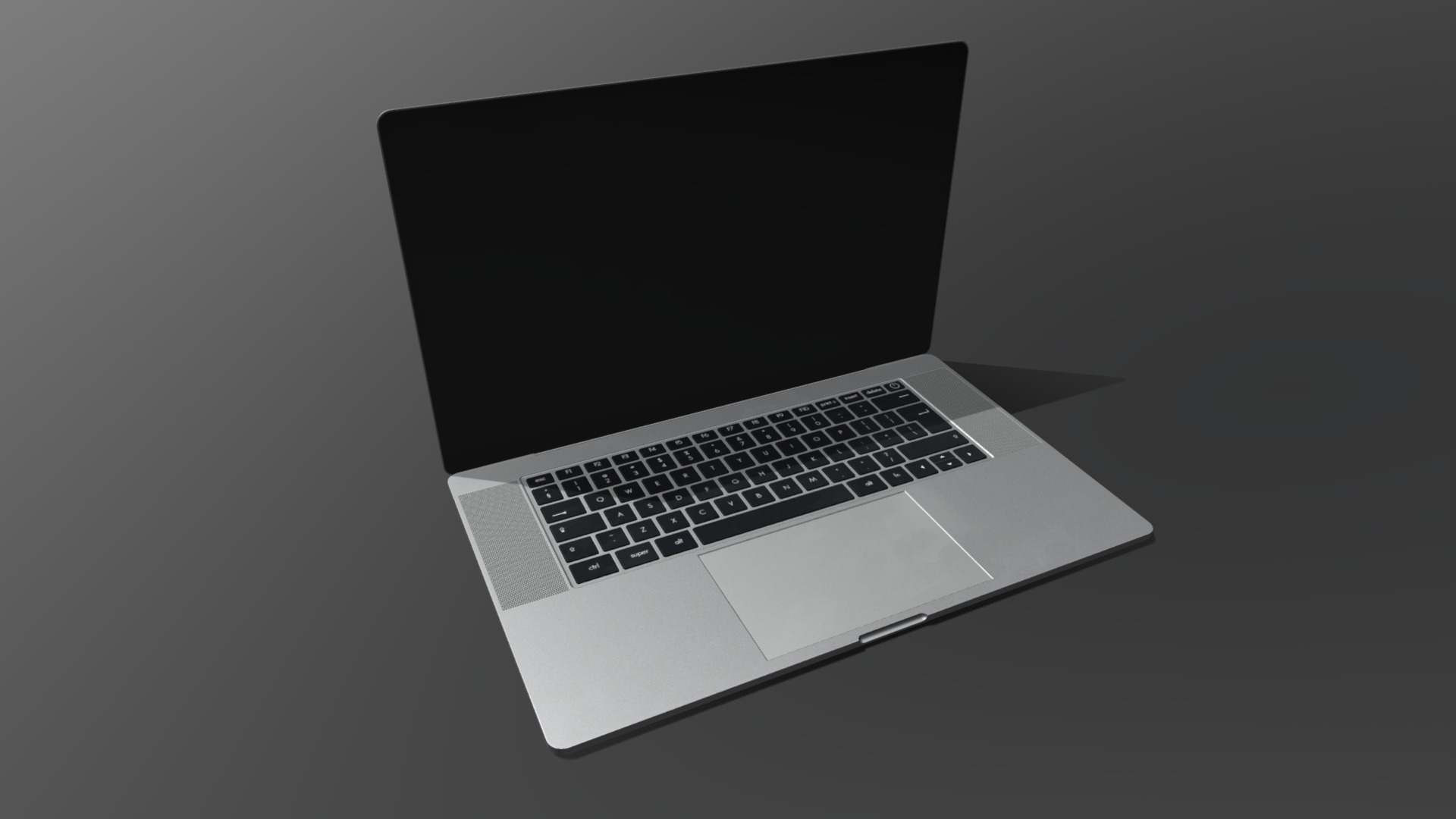 3D model Laptop - This is a 3D model of the Laptop. The 3D model is about a laptop with a blank screen.