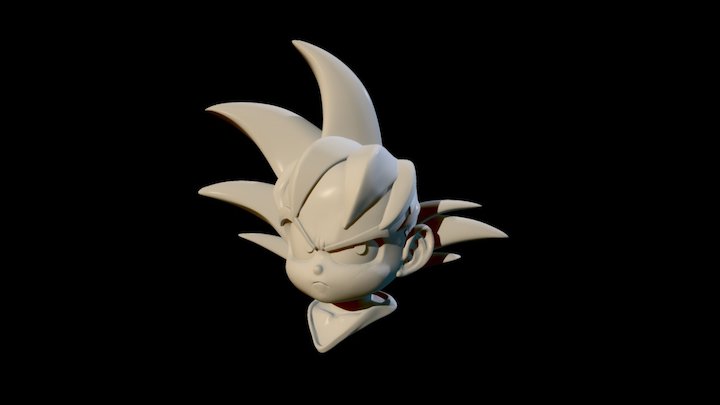 Angry Goku 3D Model