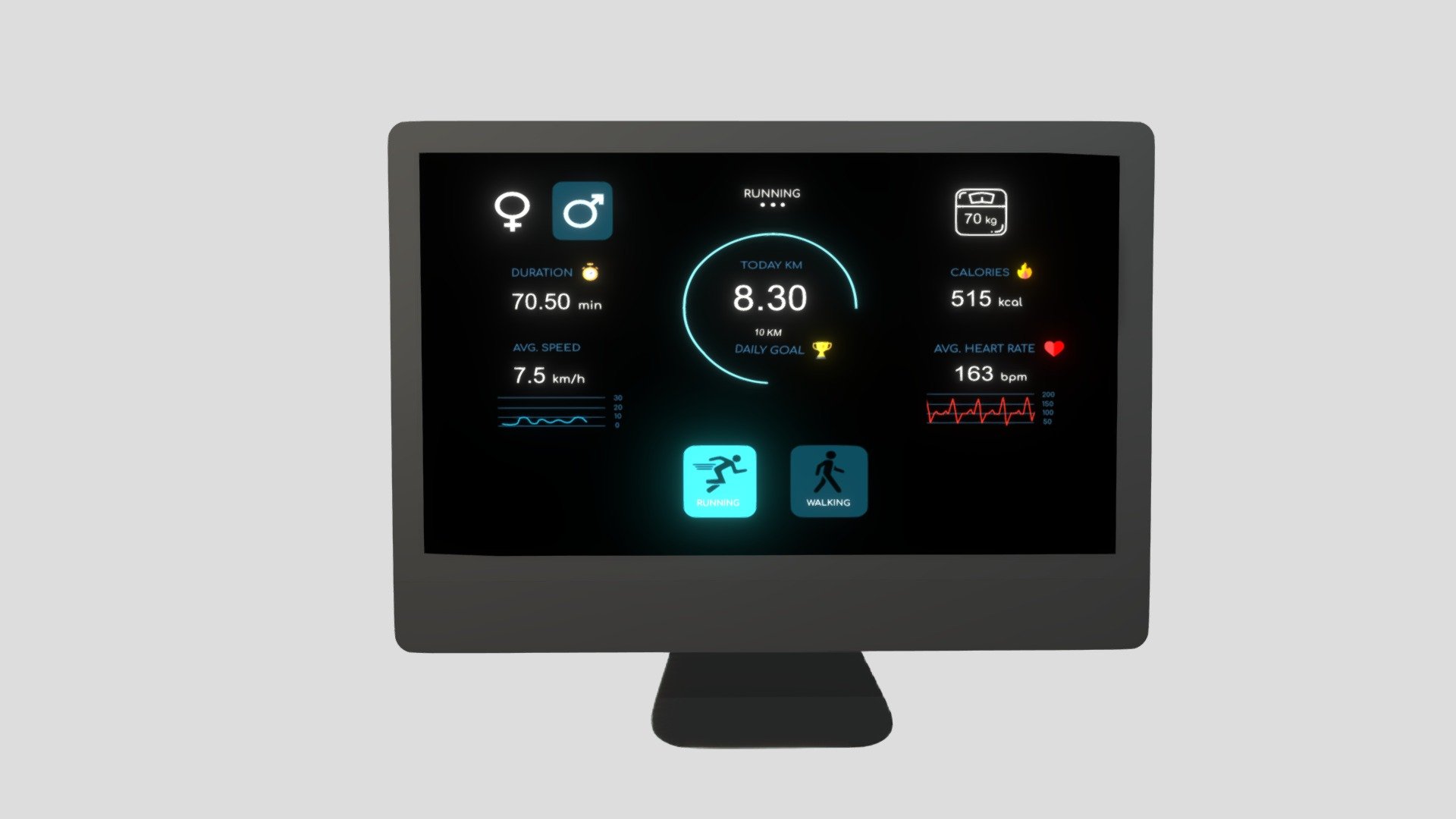 Screen Treadmill FLL - 3D model by Elisa335 [8652942] - Sketchfab