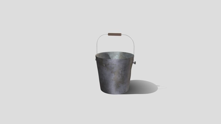 Old Iron Bucket 3D Model