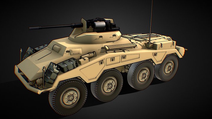 Sd.kfz234 PUMA-MK103 3D Model