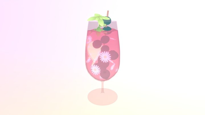 "Daisy Sunrise" Cocktail 3D Model