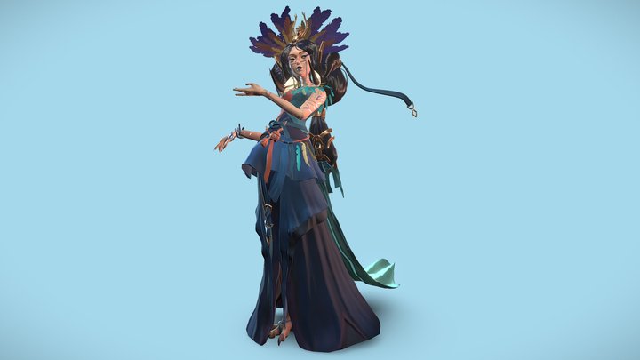 Twilight Priestess - Stylized Creation Exam 3D Model