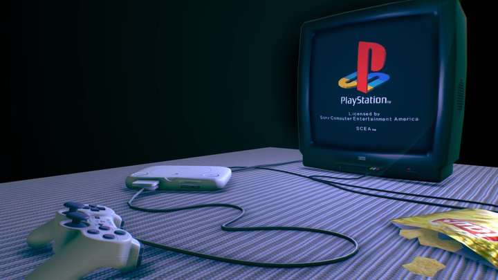 Playstation one 3D Model