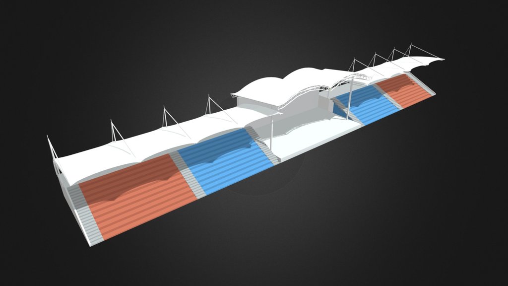 SG-A20S Tension Rod Supported Grandstand Canopy