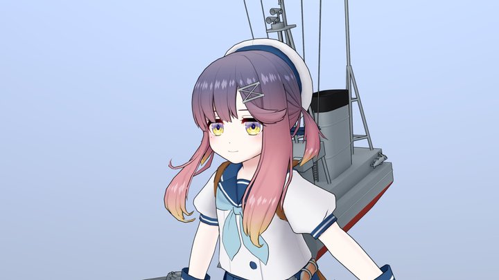 艦これの対馬 3D Model