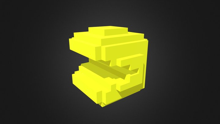 3D 8-Bit Pac-Man 3D Model