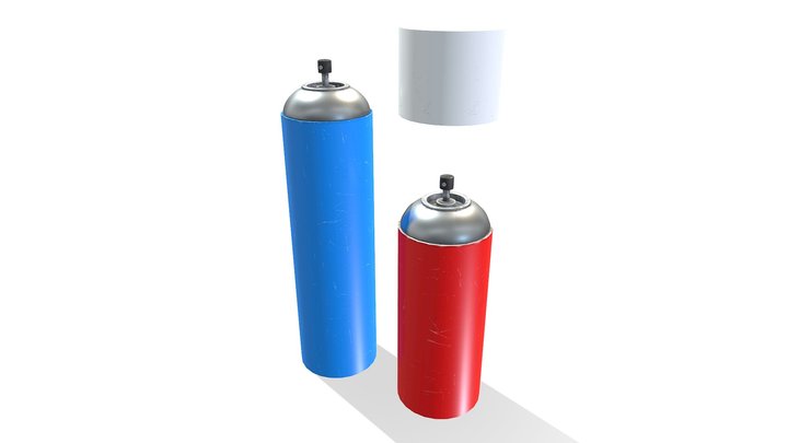 Spray Cans 3D Model