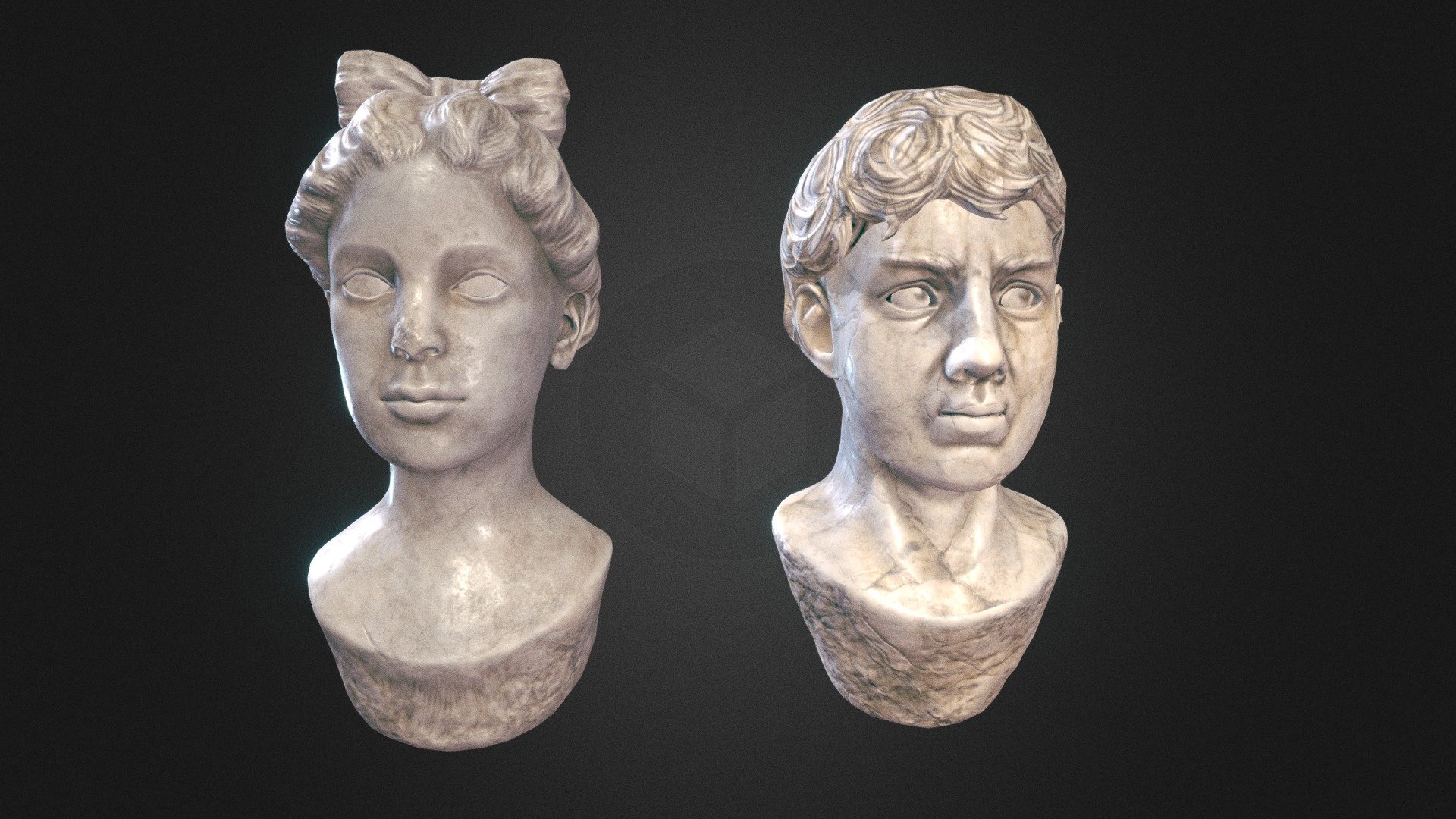 Duo Statue Bust