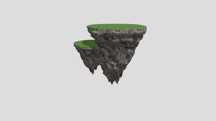 Floating Island Exp2 Green 3D Model