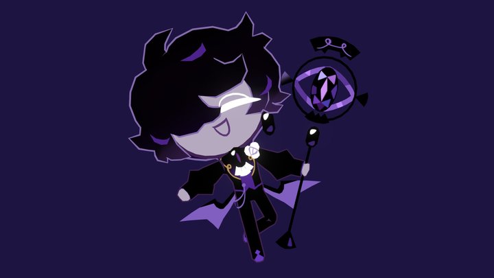 Black Sapphire Cookie (Cookie Run: Kingdom) 3D Model