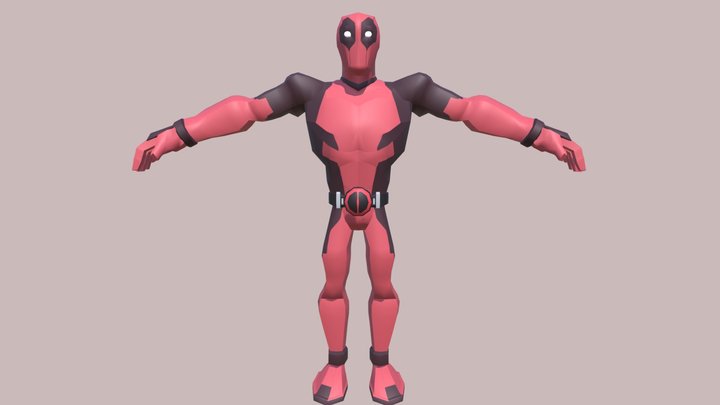 Deadpool T-pose 3D Model