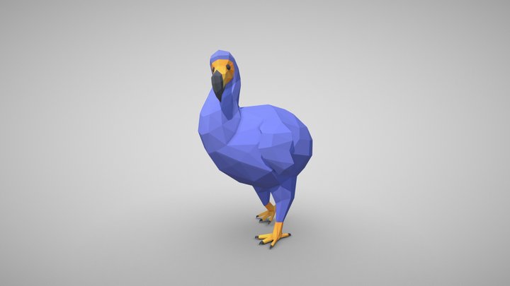 Dodo Bird Low Poly 3D Model