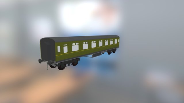 7.1/4" Aristocraft Coach - SR Olive Green 3D Model