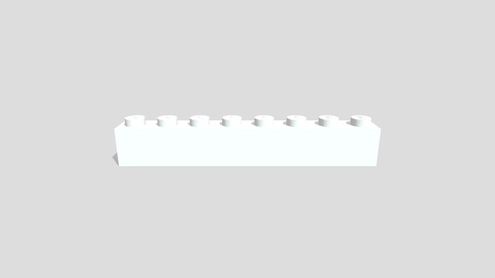 Pieza Lego 1x8 3D Model