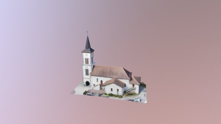 Eglise d'Arbérats-Sillègue 3D Model