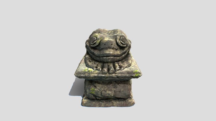 Frog Statue 3D Model