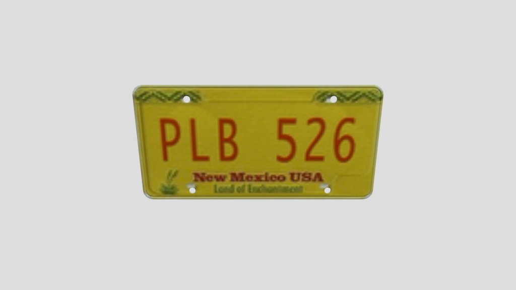 New Mexico Licence Plate Pl