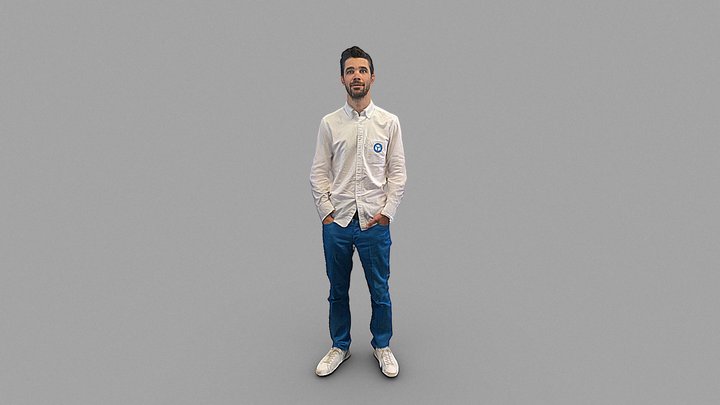 Alban Sketchfab Blue Pants 3D Model