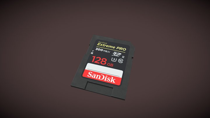SD Card 3D Model