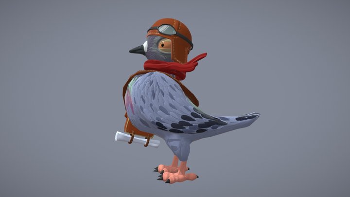 Pigeon stylized 3D Model