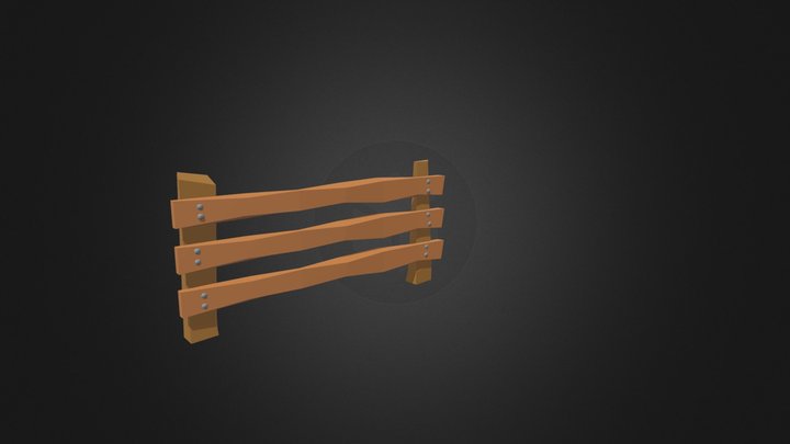 Wooden Fence 3D Model