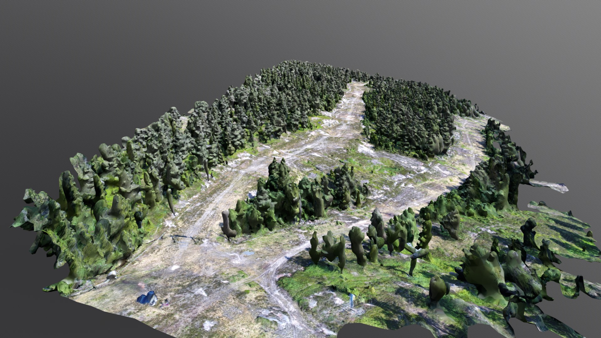 3D model Konningen Summer Map - This is a 3D model of the Konningen Summer Map. The 3D model is about a green landscape with trees.