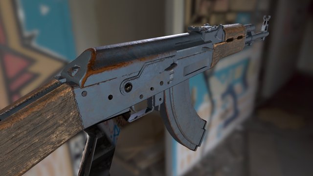 AK47 Steel Version (Work In Progress) 3D Model